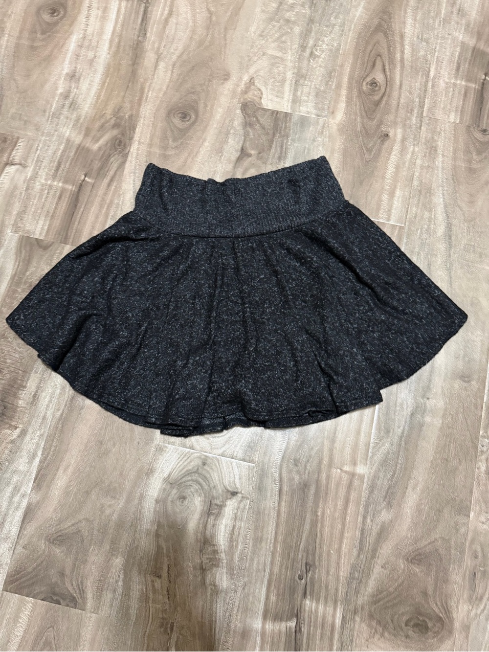 Urban Outfitters Out From Under Heather Black Flared Mini Skort Built-In Shorts